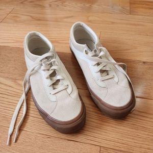 Vans off-white suede low tops